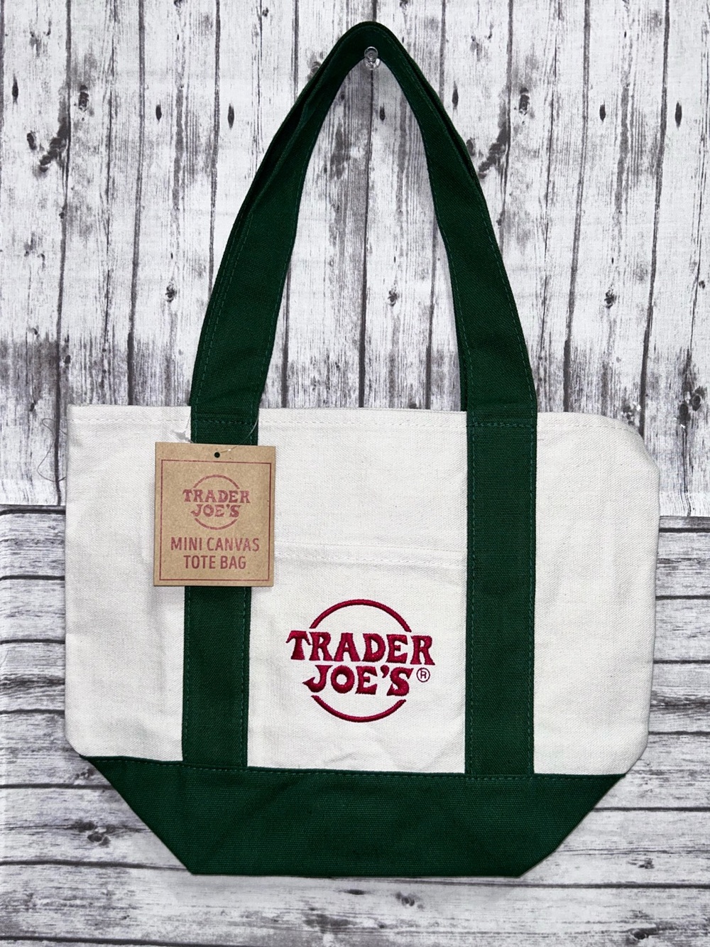 Trader Joe's Special Edition Mini Pastel Canvas Tote Bag